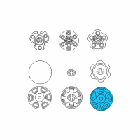 OEM Toyota Tacoma Wheel Cap Diagram - 42621-AD020