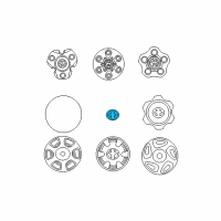 Genuine Toyota Tacoma Center Cap diagram