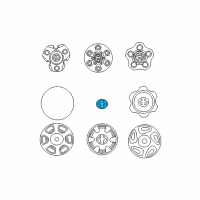 OEM 2000 Toyota Tacoma Center Cap Diagram - 42603-04010