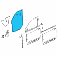 OEM Honda Passport Weatherstrip, L. FR. Door Diagram - 72350-TG7-A01