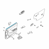 OEM Kia Spectra WEATHERSTRIP-Front Door Belt Inside Diagram - 822412F000