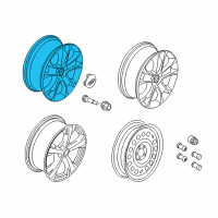 OEM 2014 Ford Escape Wheel, Alloy Diagram - CJ5Z-1007-J