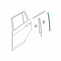 OEM 2015 BMW X1 Window Guide Web Cover Left Diagram - 51-35-2-990-885