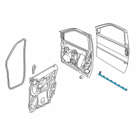 OEM 2015 Ram ProMaster City WEATHERSTRIP-Front Door Opening Diagram - 68400038AA