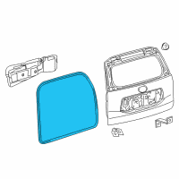 OEM 2017 Lexus GX460 Weatherstrip, Back Door Diagram - 67881-60141