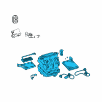 OEM 2010 Pontiac Vibe Evaporator Assembly Diagram - 19184652