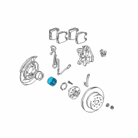 OEM 1999 Lexus GS400 Rear Axle Shaft Bearing Diagram - 90369-49002