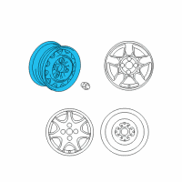 OEM 1997 Hyundai Tiburon Steel Wheel Assembly Diagram - 52910-33450