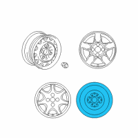 OEM Hyundai Tiburon Wheel Cap Assembly Diagram - 52910-33904