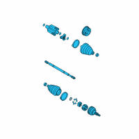 OEM 2002 Buick LeSabre Front Driver Side Half-Shaft Assembly Diagram - 23423789