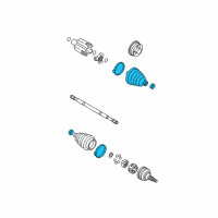 OEM Buick Lucerne Boot Kit, Front Wheel Drive Shaft Tri-Pot Joint Diagram - 26075585