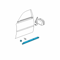 OEM 2000 Toyota Avalon Lower Molding Diagram - 75735-AC020-B0