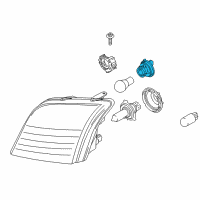 OEM Ford Signal Bulb Socket Diagram - 9T1Z-13K371-C