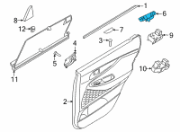 OEM Hyundai Santa Fe SUPPORT ASSY-RR DR PULL HDL, LH Diagram - 83771-CL010-NNB