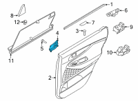 OEM Hyundai Santa Fe HANDLE ASSY-DOOR INSIDE, RH Diagram - 82620-S1000-VCS