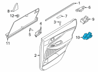 OEM 2020 Hyundai Santa Fe Unit Assembly-Power Window Sub Diagram - 93581-S1000-NNB