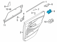 OEM 2020 Hyundai Santa Fe Unit Assembly-Power Window Assist Diagram - 93576-S1010-SST