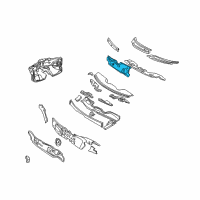 OEM 2001 Dodge Intrepid SILENCER-COWL PLENUM Panel Upper Diagram - 4580767AE