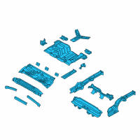 OEM 2012 Kia Rio Panel Complete-Rear Floor Diagram - 655001W020