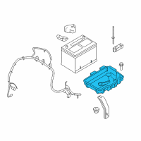 OEM Lincoln MKX Battery Tray Diagram - 7T4Z-10732-A