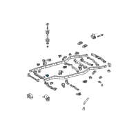 OEM 2008 Toyota FJ Cruiser Crossmember Mount Bracket Diagram - 51402-35340