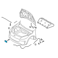 OEM Lincoln LATCH ASY - HOOD Diagram - LJ6Z-16700-A