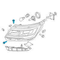 OEM Mercury Sable Headlamp Bolt Diagram - -W711158-S900