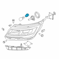 OEM Ford Signal Lamp Bulb Socket Diagram - 2U5Z-13411-WA