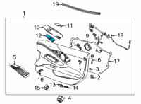 OEM 2021 Chevrolet Corvette Window Switch Diagram - 84867969