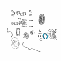 OEM 2013 Jeep Grand Cherokee Parking Brake Shoe And Lining Kit Diagram - 4560176AA