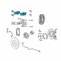 OEM 2021 Jeep Grand Cherokee Rear Disc Brake Pad Kit Diagram - 68399102AB