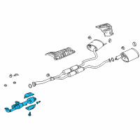 OEM 2017 Acura TLX Exhaust Catalytic Converter & Pipe Diagram - 18150-5J2-A51