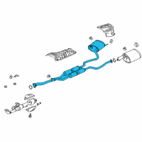 OEM 2019 Acura TLX Silencer Complete , Exhaust Diagram - 18307-TZ7-A52