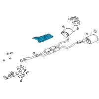 OEM 2018 Acura TLX Plate, Floor Heat Baffle (A) Diagram - 74601-TZ7-A00