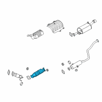 OEM Kia Forte Catalytic Converter Assembly Diagram - 289502G330