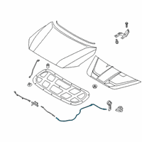 OEM Hyundai Cable Assembly-Hood Latch Release Diagram - 81190-J9000