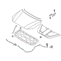 OEM Hyundai Cable Assembly-Hood Latch Release Diagram - 81190-J9100