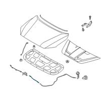 OEM 2018 Hyundai Kona Cable Assembly-Hood Latch Release Diagram - 81190-J9100