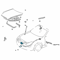 OEM 2004 Lexus SC430 Hood Lock Assembly Diagram - 53510-24060