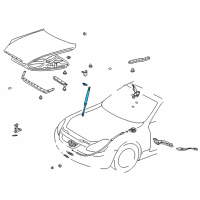 OEM 2007 Lexus SC430 Hood Support Assembly, Right Diagram - 53440-29125