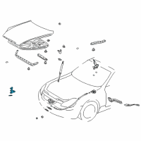 OEM 2010 Lexus SC430 Hook Assy, Hood Auxiliary Catch Diagram - 53550-24020