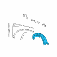 OEM Jeep Liberty Shield-Front Fender Diagram - 55157411AD