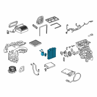 OEM 2020 Chevrolet Blazer Evaporator Core Diagram - 13435995