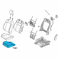 OEM 2020 Ford Mustang Seat Cushion Pad Diagram - FR3Z-63632A23-H