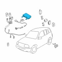 OEM 2001 Chevrolet Tracker Module, A/C Compressor Control Diagram - 30021611