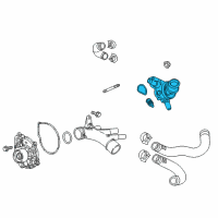 OEM 2021 Chevrolet Express 3500 Thermostat Unit Diagram - 24588515