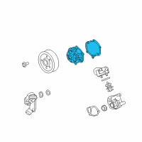 OEM GMC Acadia Limited Engine Coolant Pump Kit Diagram - 12657499