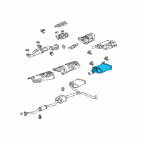 OEM Acura TL Muffler, Driver Side Exhaust Diagram - 18305-TK4-A11