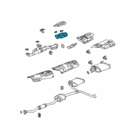 OEM 2012 Acura TL Exhaust Converter Diagram - 18150-RV0-A00