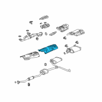 OEM 2009 Honda Accord Plate B, FR. Floor Heat Baffle Diagram - 74602-TE0-A00